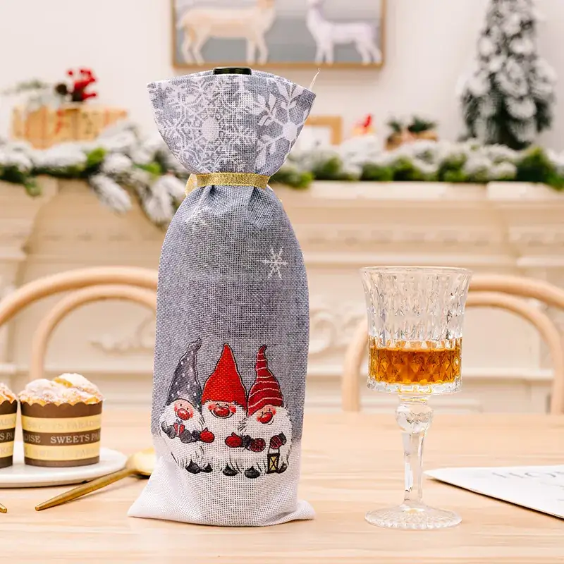 Cross-Country Christmas Snowflake Wine Bottle Decor Set