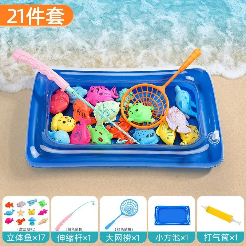 Children's Educational Fishing Toy Square Set Diving Baby Boy and Girl Magnetic Playhouse Water Pool