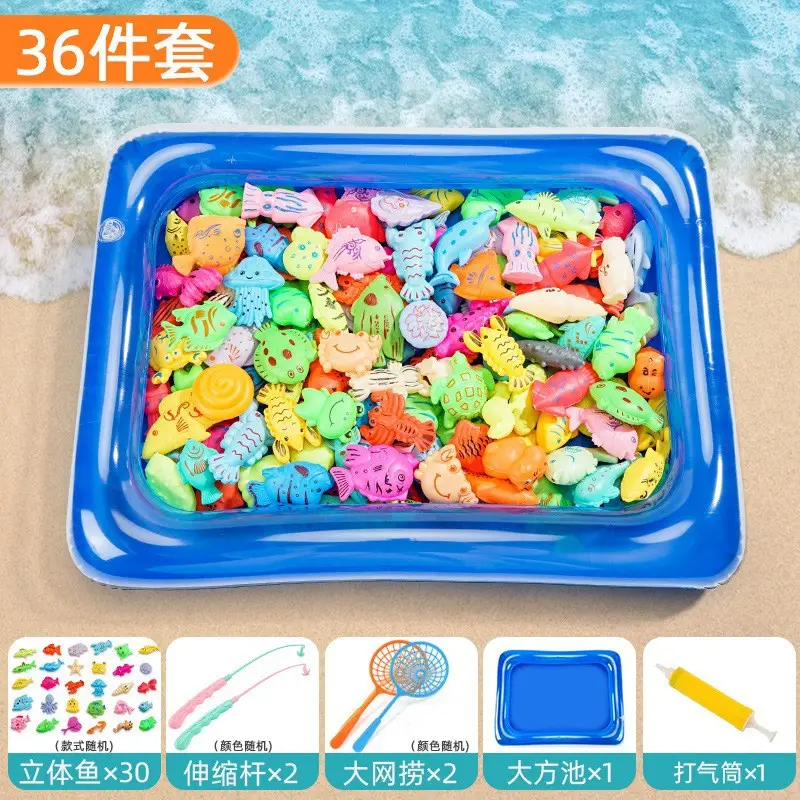 Children's Educational Fishing Toy Square Set Diving Baby Boy and Girl Magnetic Playhouse Water Pool