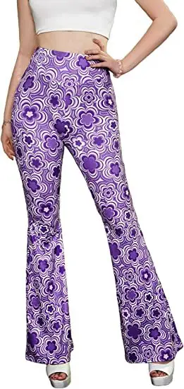 Women Floral Flared Pants Summer Hot 2022 - Image 5