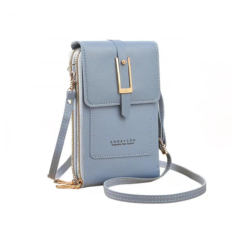 Blue Touch Screen Mobile Phone Crossbody Bag for Women - Image 11