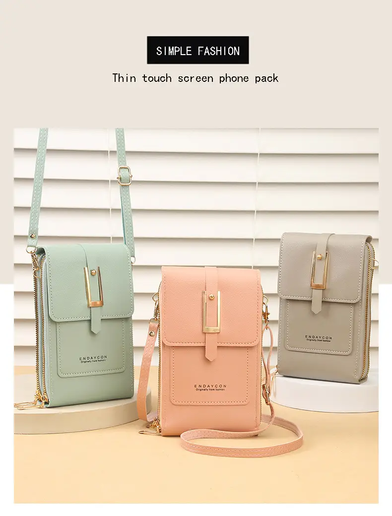 Blue Touch Screen Mobile Phone Crossbody Bag for Women — feature 1