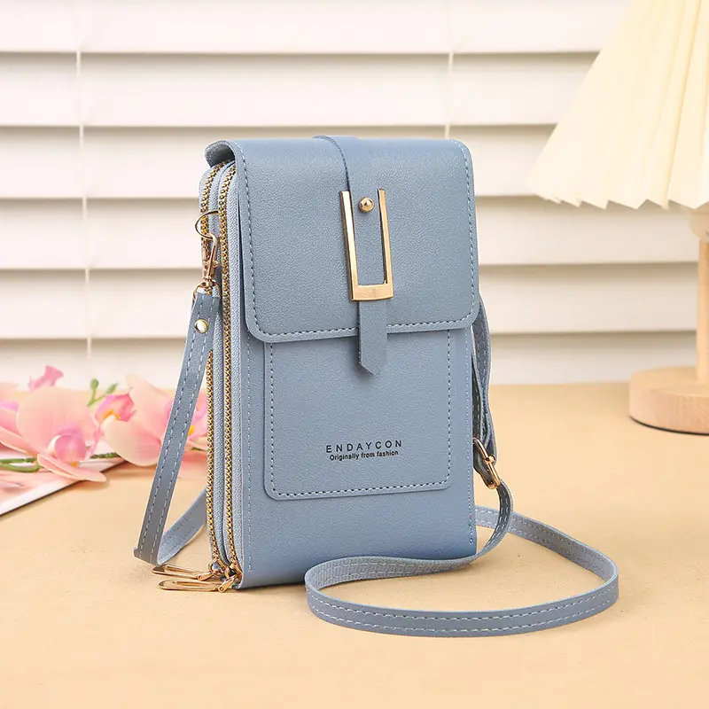Blue Touch Screen Mobile Phone Crossbody Bag for Women - Image 2