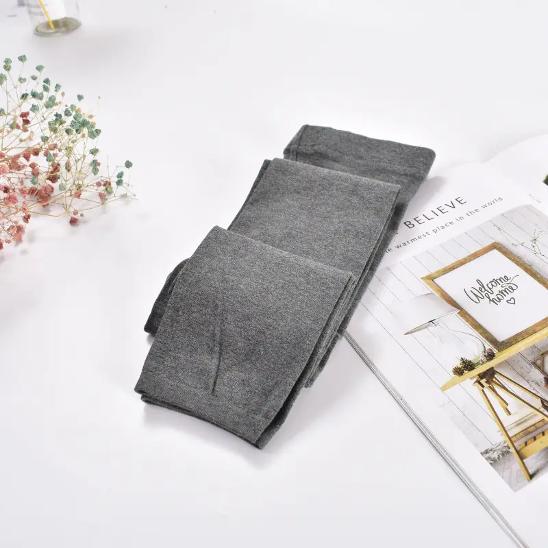 Women Grey Cotton Leggings Slimming One-Piece Spring Fall Wear