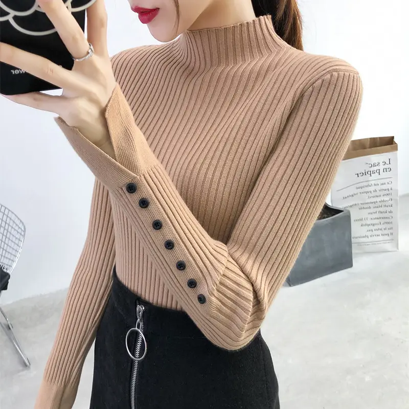 Half Turtle Neck Sweater Top for Women Winter 2022 — feature 2