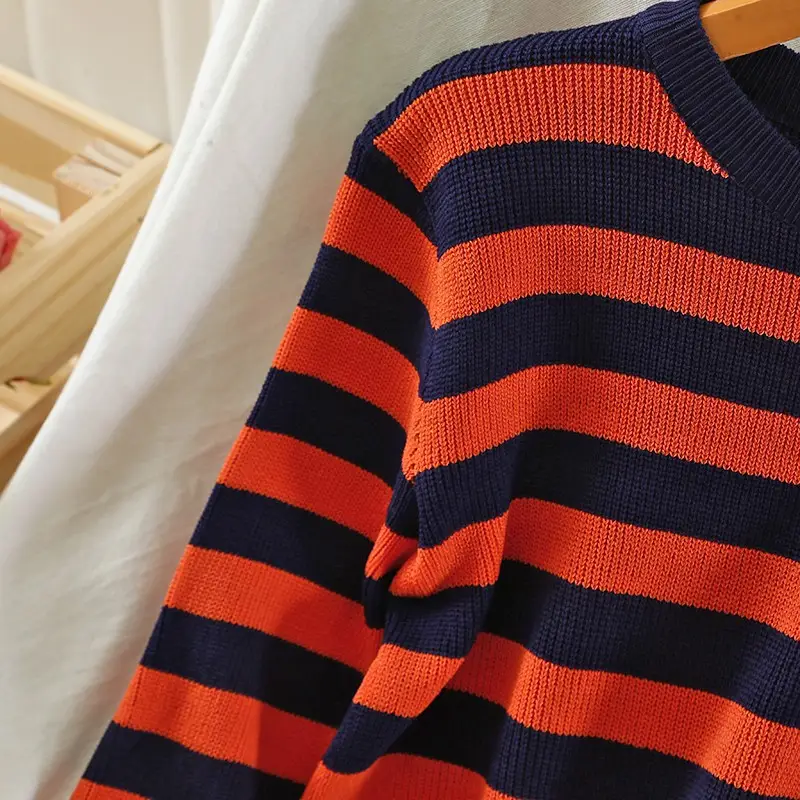 Striped Long Sleeve Sweater for Women Autumn Wear — feature 5
