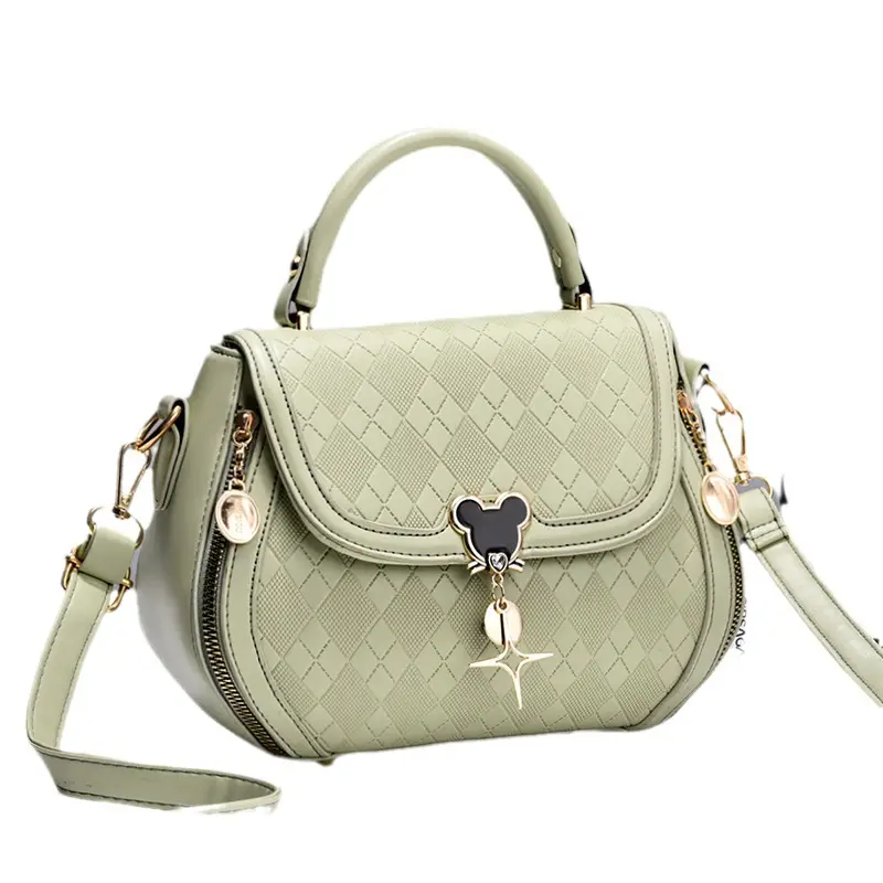 Women's Beige Embroidered Shoulder Bag with Pearl Clasp - Image 12