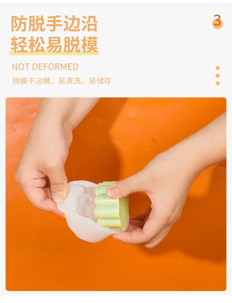 Sanxin Round Flower Mooncake Silicone Mold Set — feature 11