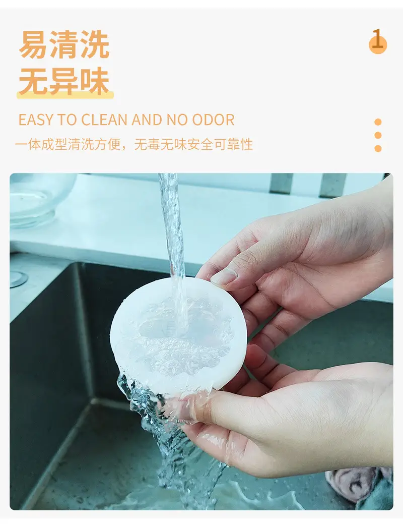 Sanxin Round Flower Mooncake Silicone Mold Set — feature 9