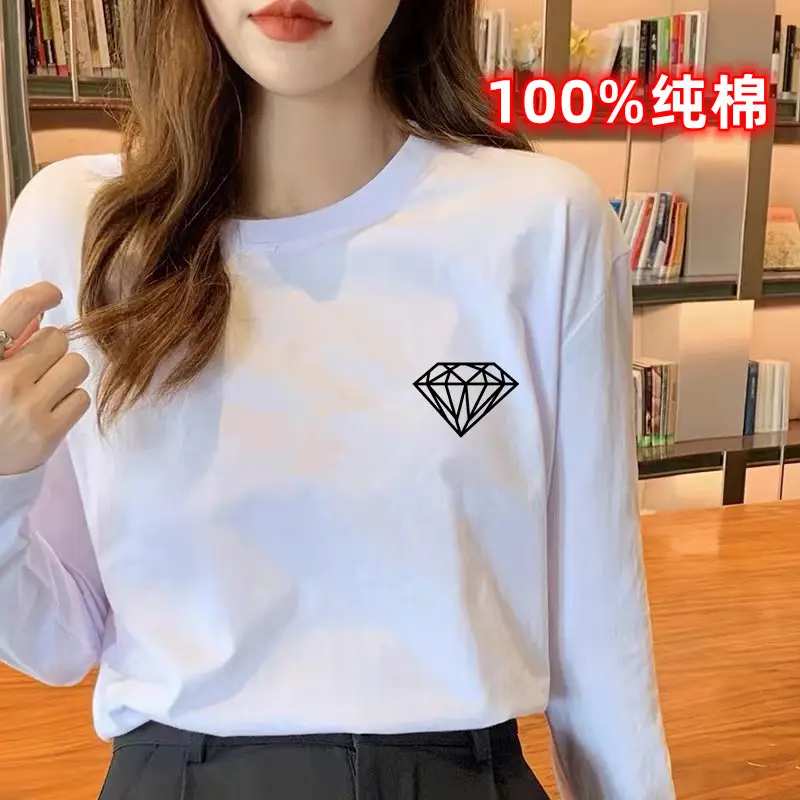 2026 Women Loose Cotton Top White Long Sleeve - Image 10