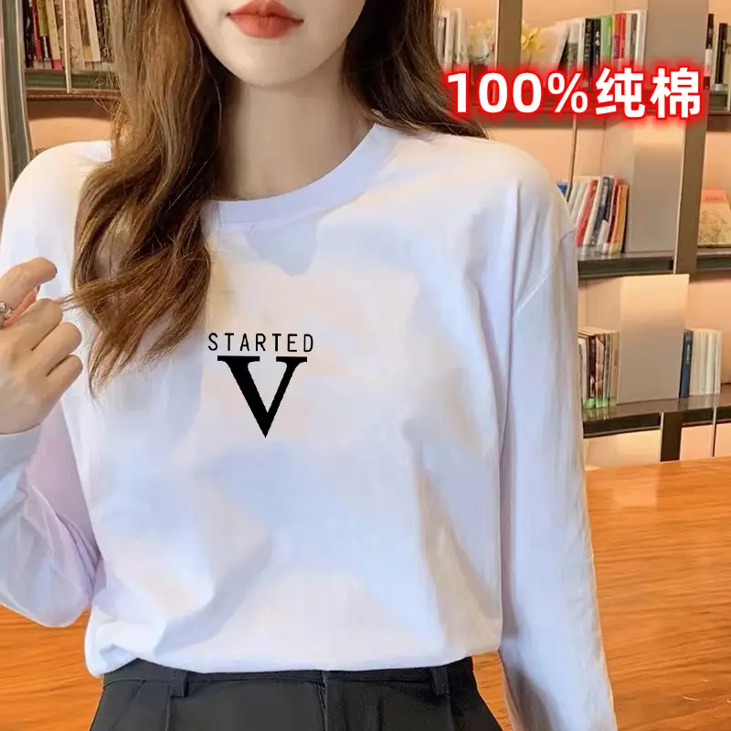 2026 Women Loose Cotton Top White Long Sleeve - Image 12