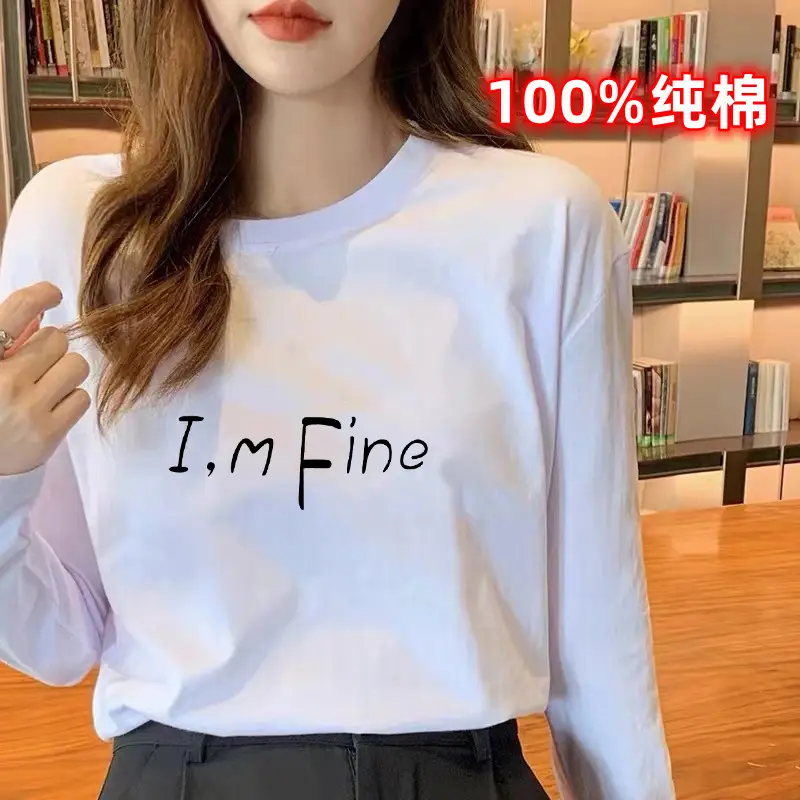 2026 Women Loose Cotton Top White Long Sleeve - Image 14