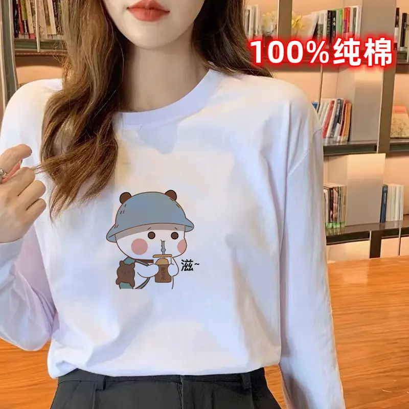 2026 Women Loose Cotton Top White Long Sleeve - Image 18