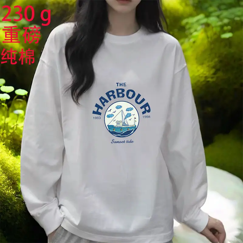 2026 Women Loose Cotton Top White Long Sleeve - Image 25