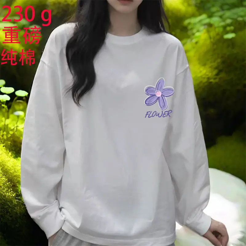 2026 Women Loose Cotton Top White Long Sleeve - Image 33