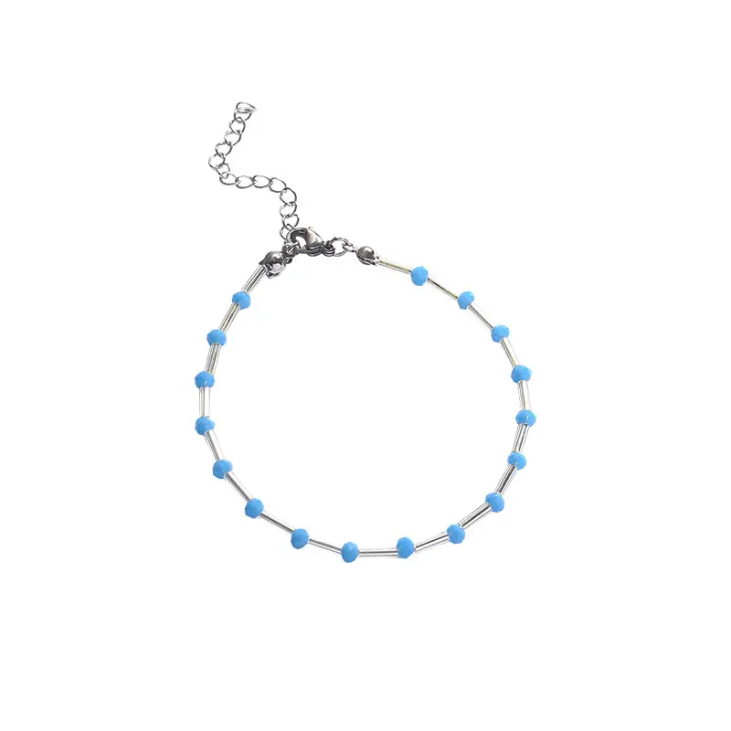 Fresh Blue Beaded Bracelet for Women All-Match - Image 6