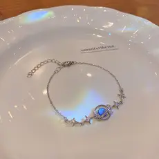 Fresh Blue Beaded Bracelet for Women All-Match — feature 5