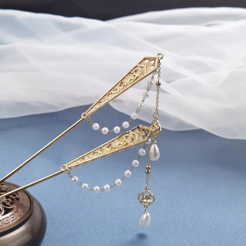 Antique Tassel Hairpin for Women Daily Step Plate — feature 3