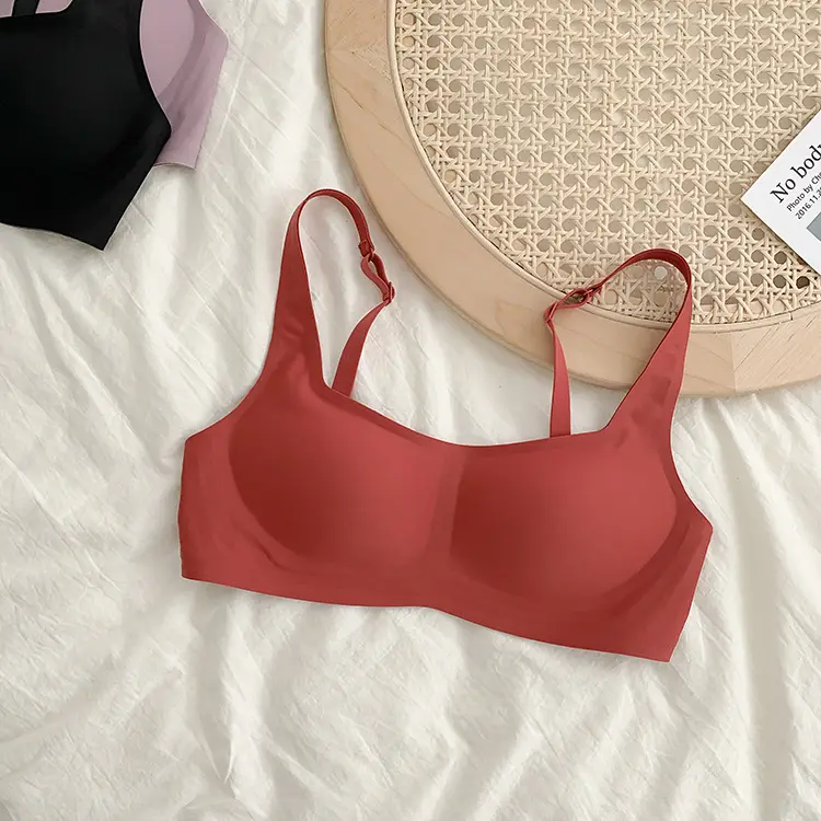 metwo French Style Small Square Collar One-character Collar Air bra without Steel Rings Thin Gathering Collapable Emulsion bra Underwear for Women — feature 11