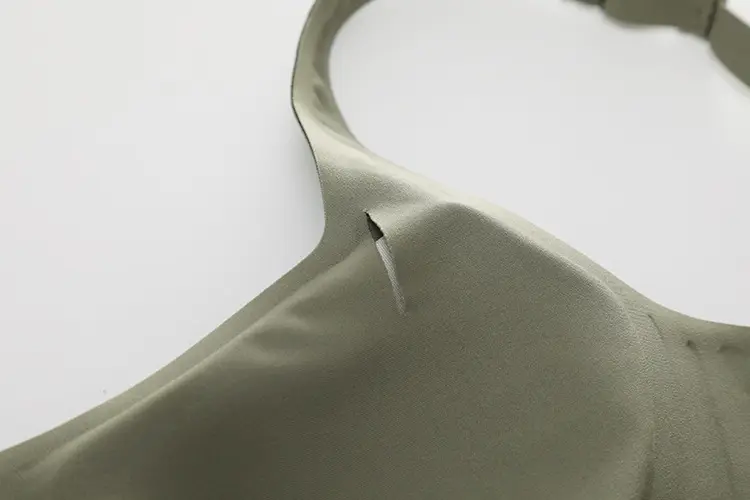 metwo French Style Small Square Collar One-character Collar Air bra without Steel Rings Thin Gathering Collapable Emulsion bra Underwear for Women — feature 3