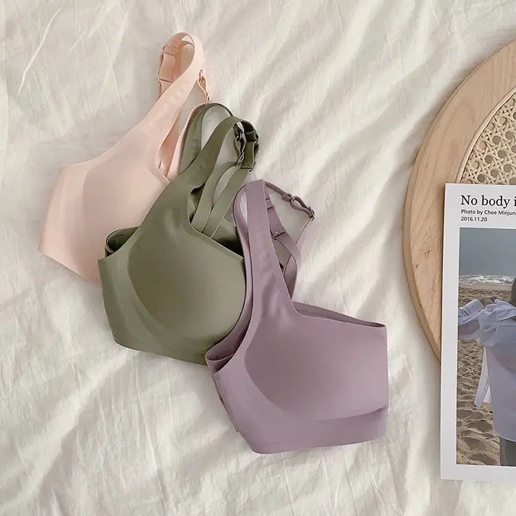 metwo French Style Small Square Collar One-character Collar Air bra without Steel Rings Thin Gathering Collapable Emulsion bra Underwear for Women — feature 9