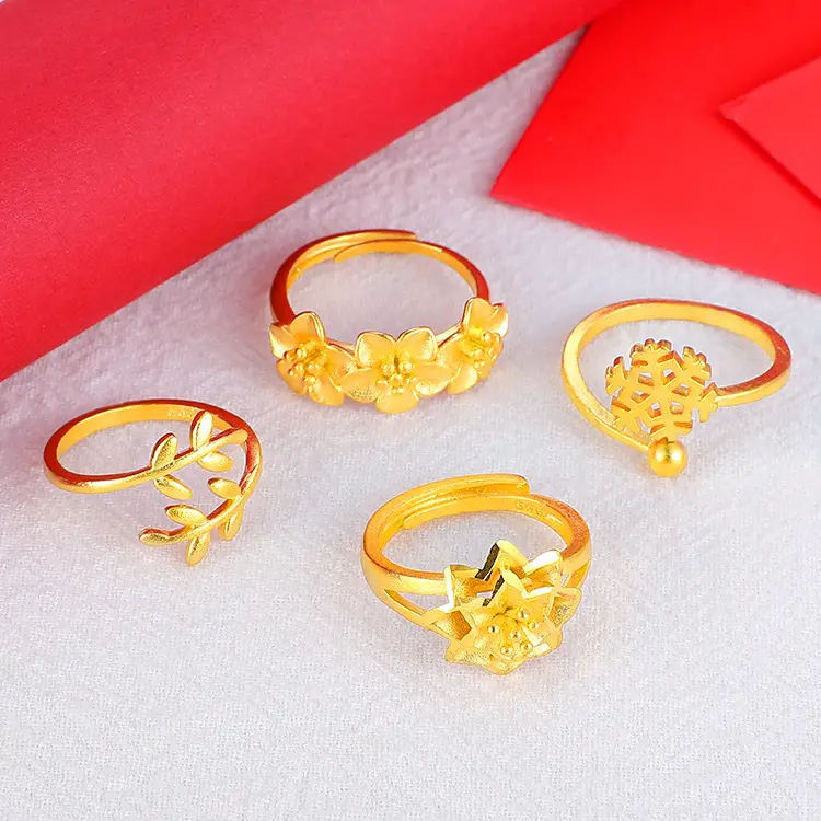Vietnam Sand Gold Open Ring Female Plated 24k Simulated - Image 6