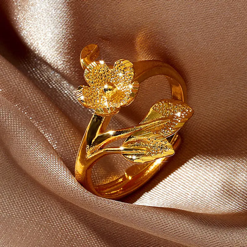 Vietnam Sand Gold Open Ring Female Plated 24k Simulated - Image 4