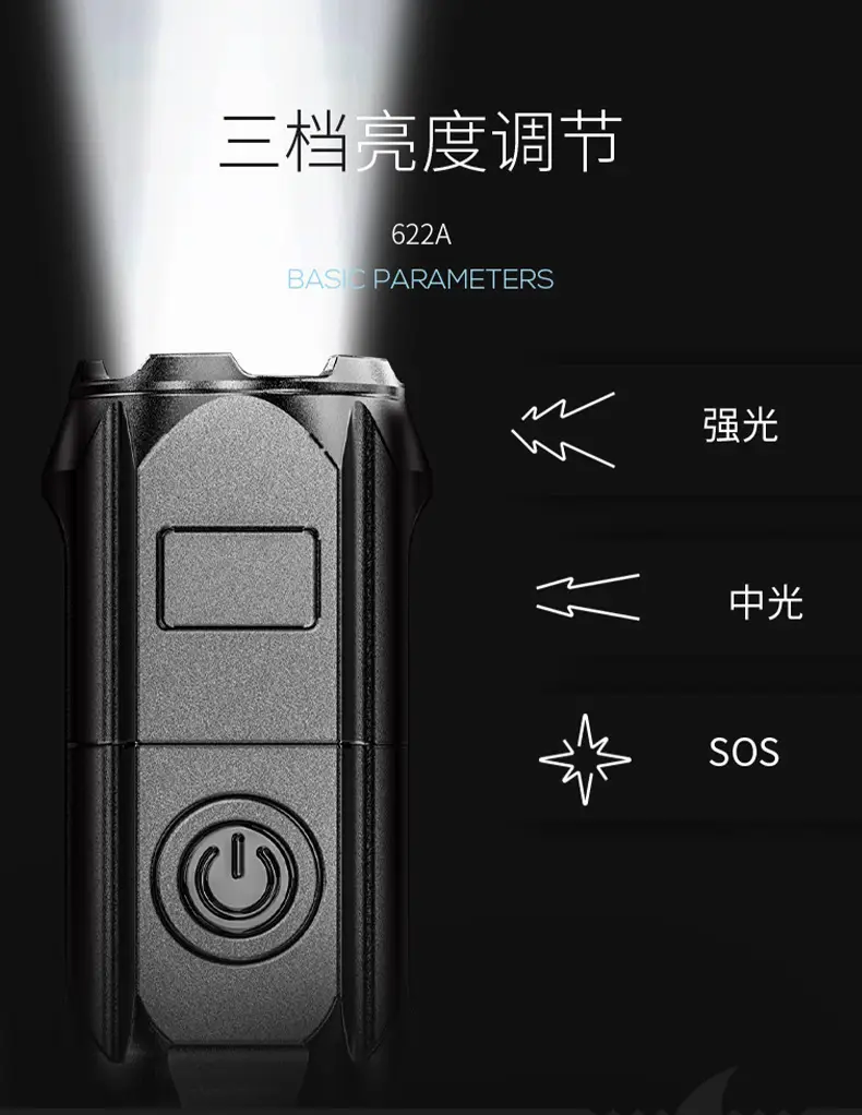 ABS Waterproof Focusing Flashlight for Outdoor Use — feature 10