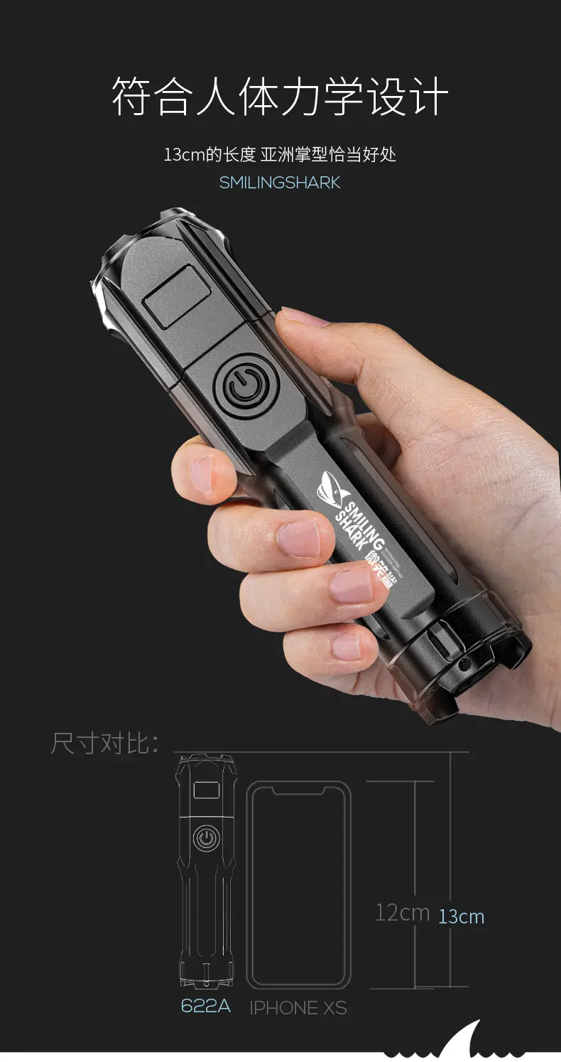 ABS Waterproof Focusing Flashlight for Outdoor Use — feature 11