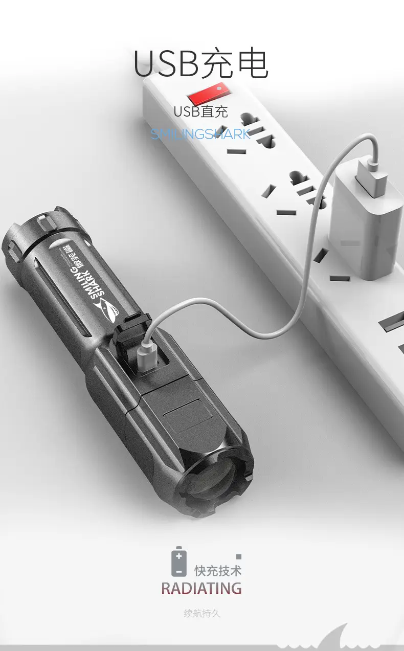 ABS Waterproof Focusing Flashlight for Outdoor Use — feature 12