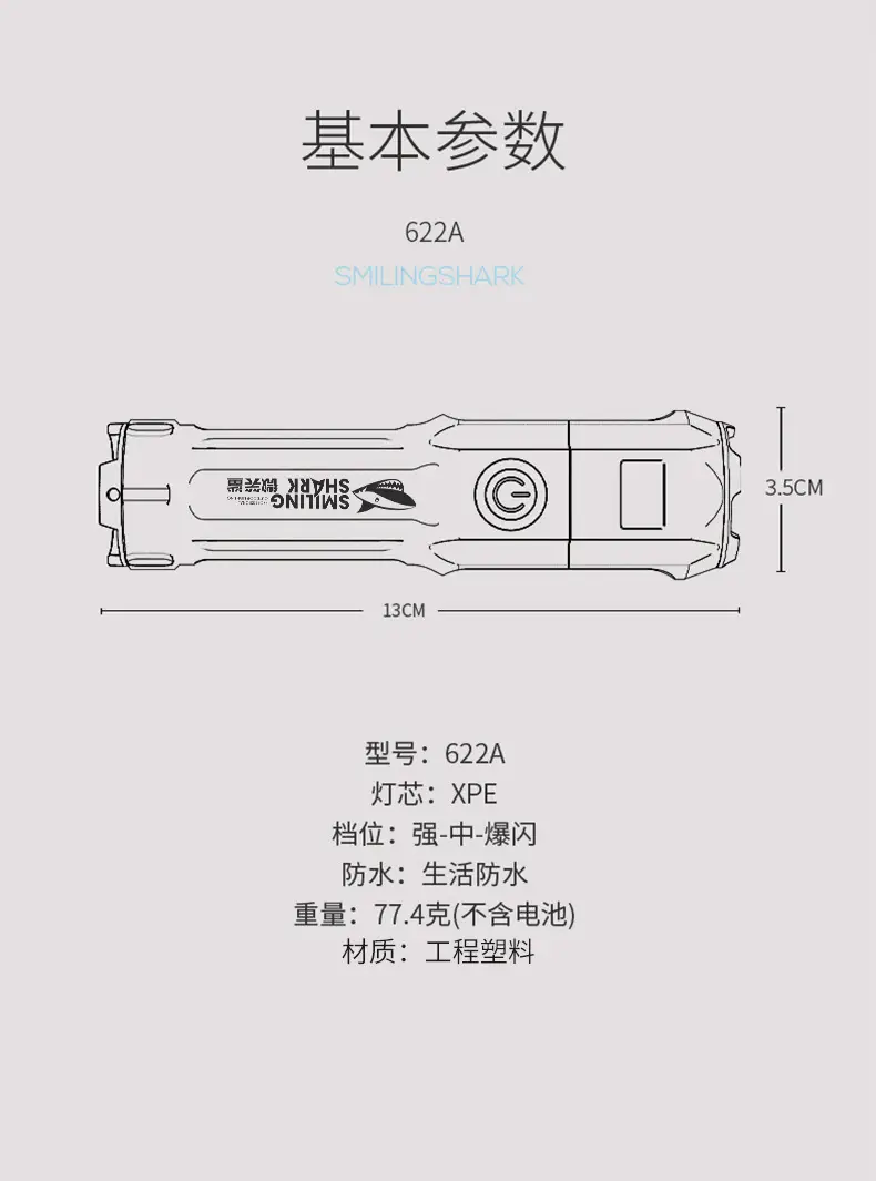 ABS Waterproof Focusing Flashlight for Outdoor Use — feature 14