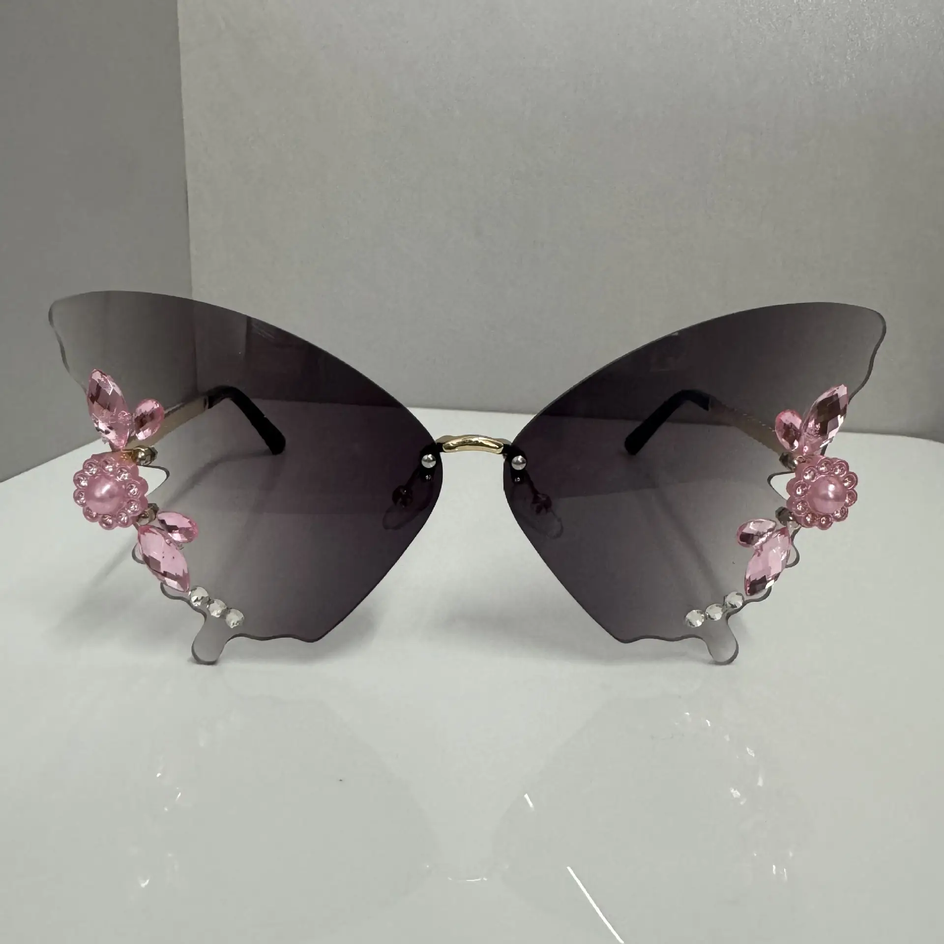 Diamond Butterfly Sunglasses for Women Multi Color - Image 10