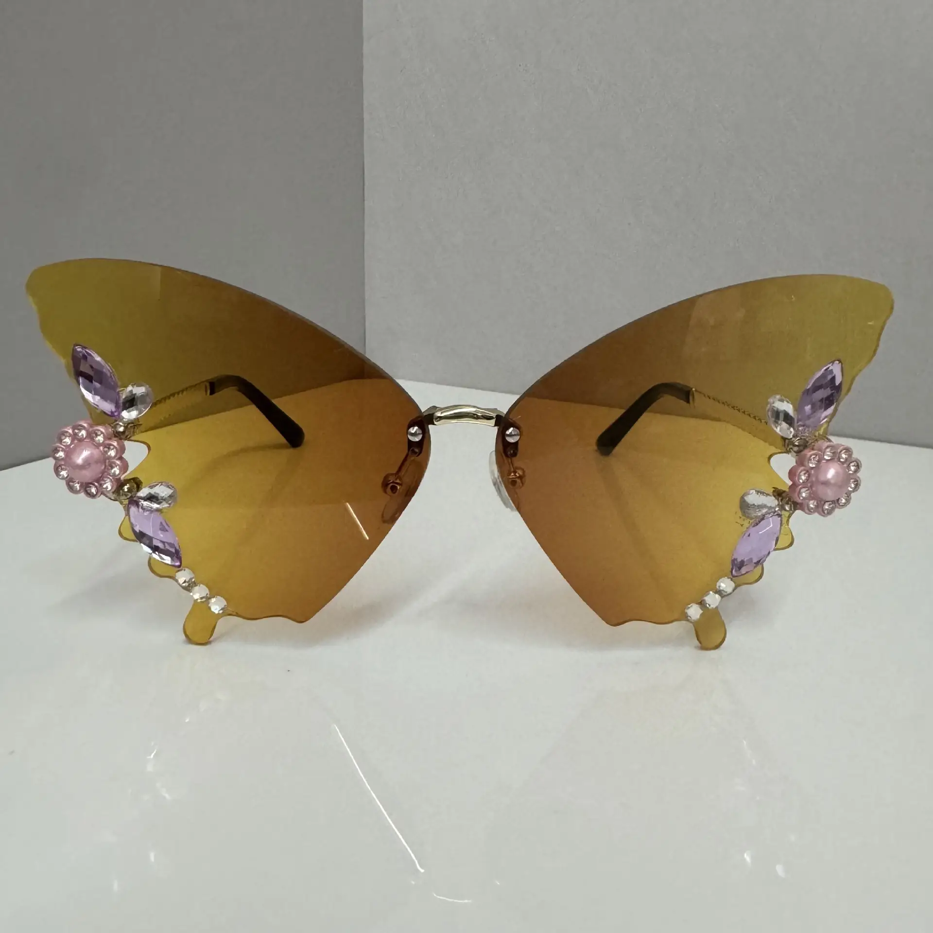 Diamond Butterfly Sunglasses for Women Multi Color - Image 13