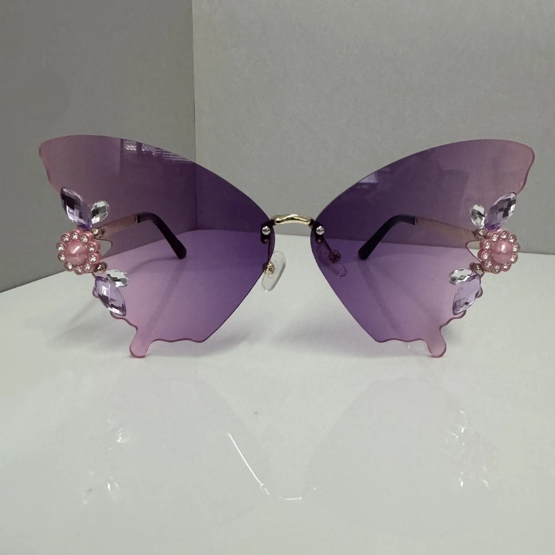 Diamond Butterfly Sunglasses for Women Multi Color - Image 8