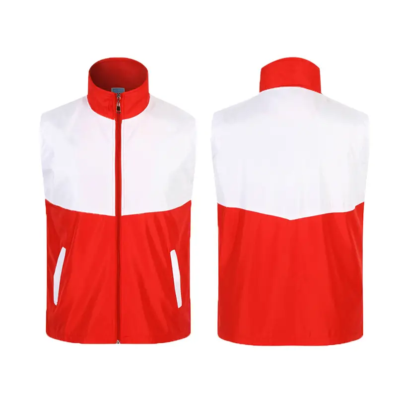 Orange Full Zip Vest for Volunteers Work Clothes
