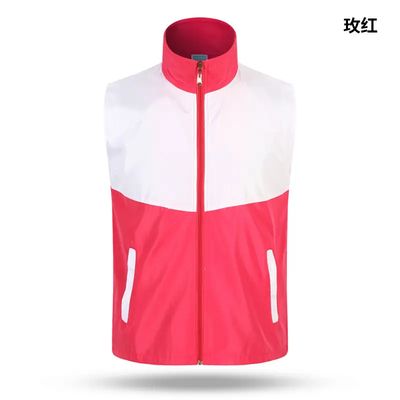 Orange Full Zip Vest for Volunteers Work Clothes
