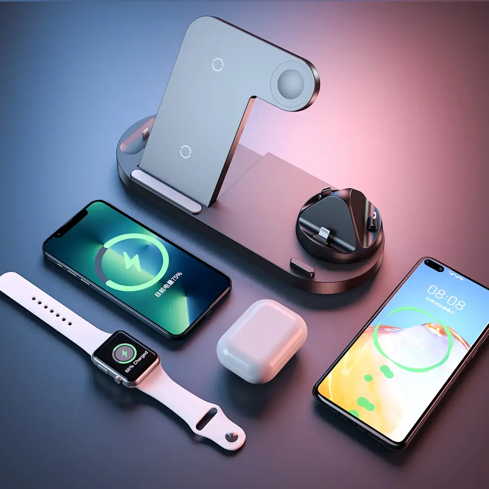 Six-In-One Wireless Charger for Apple Phones Watches Earphones 3-in-1 Magnetic - Image 14