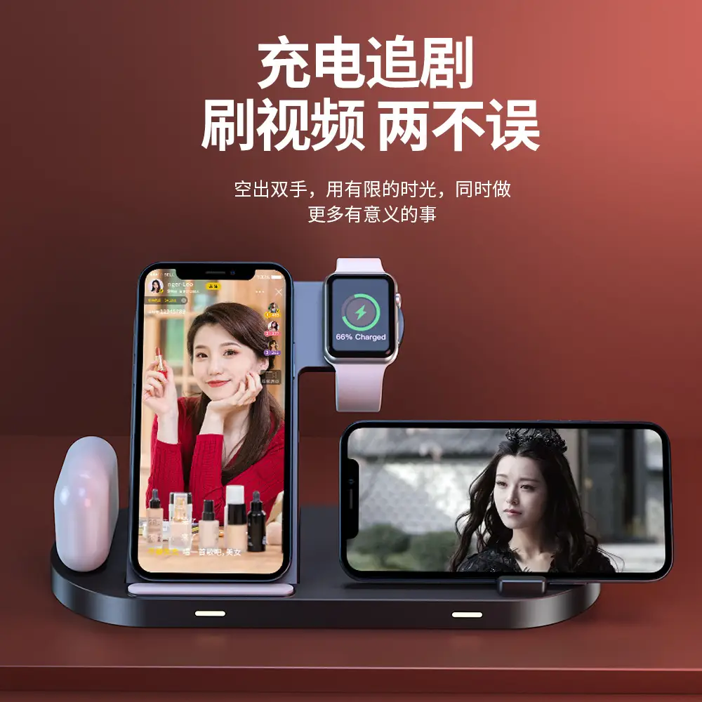 Six-In-One Wireless Charger for Apple Phones Watches Earphones 3-in-1 Magnetic - Image 15