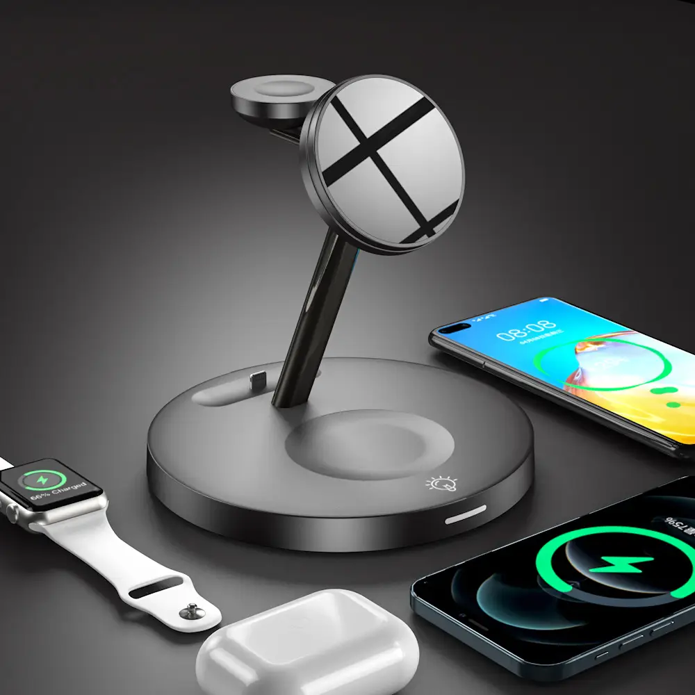 Six-In-One Wireless Charger for Apple Phones Watches Earphones 3-in-1 Magnetic - Image 10
