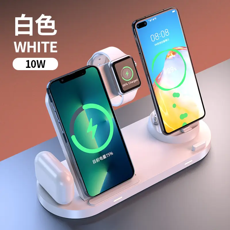 Six-In-One Wireless Charger for Apple Phones Watches Earphones 3-in-1 Magnetic - Image 2