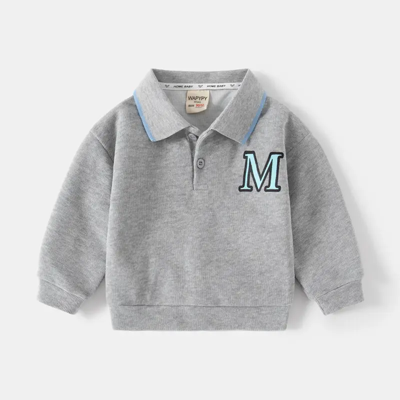 Children's Cream Polo Sweatshirt with Embroidered M - Image 2