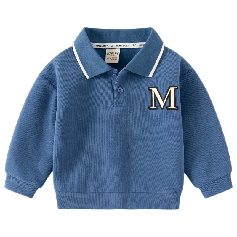 Children's Cream Polo Sweatshirt with Embroidered M - Image 6