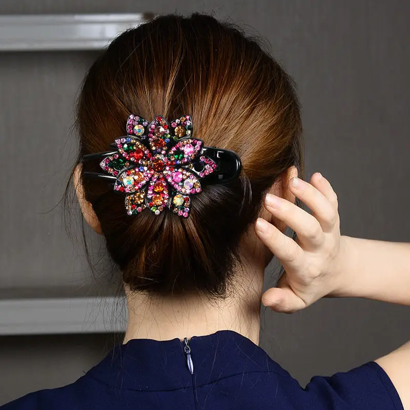 Gorgeous Rhinestone Hair Clip with Crossbody Back Design - Image 16