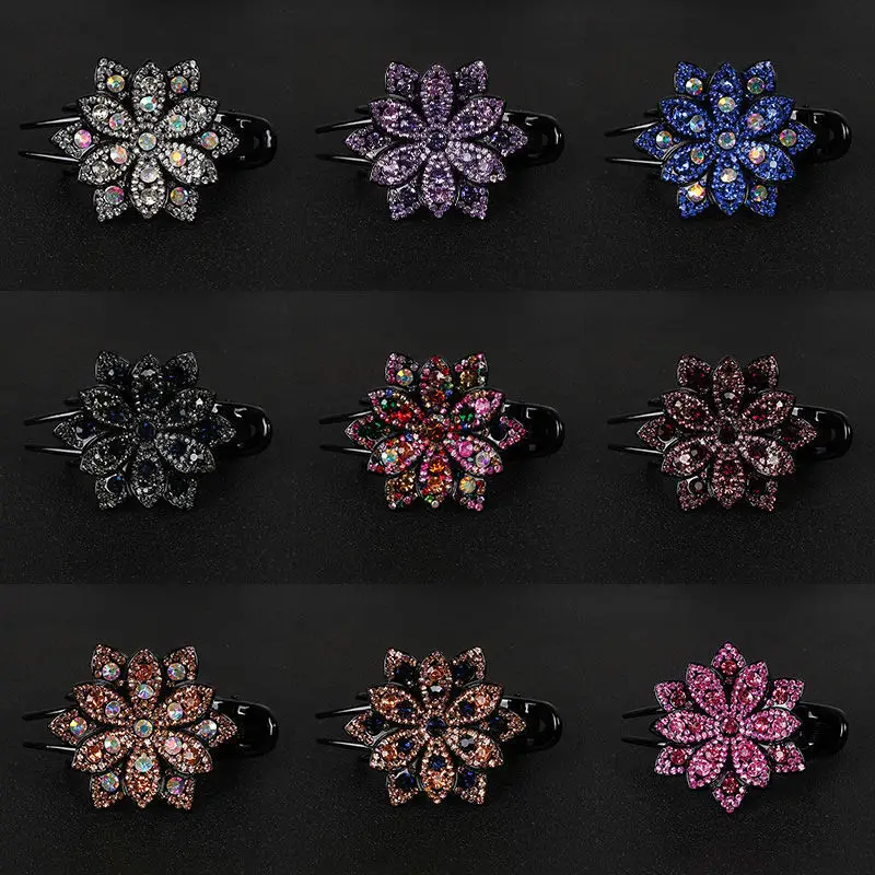 Gorgeous Rhinestone Hair Clip with Crossbody Back Design - Image 17