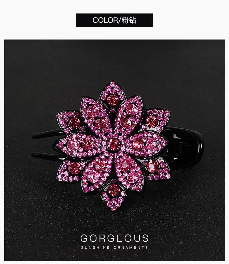 Gorgeous Rhinestone Hair Clip with Crossbody Back Design — feature 11