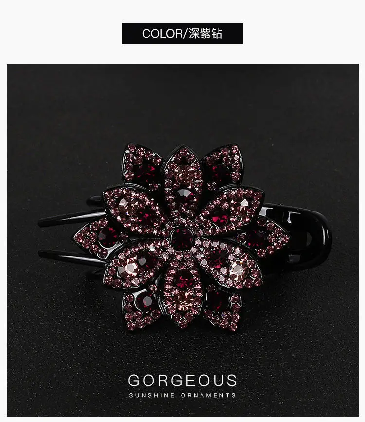Gorgeous Rhinestone Hair Clip with Crossbody Back Design — feature 13