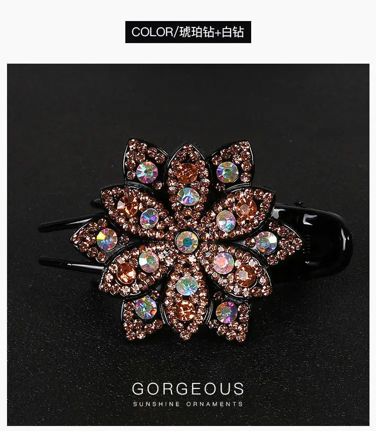 Gorgeous Rhinestone Hair Clip with Crossbody Back Design — feature 15