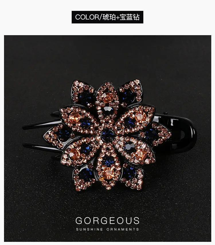 Gorgeous Rhinestone Hair Clip with Crossbody Back Design — feature 17