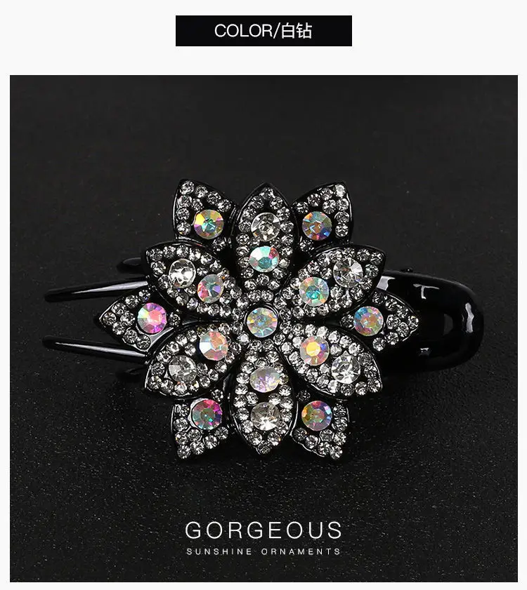 Gorgeous Rhinestone Hair Clip with Crossbody Back Design — feature 5