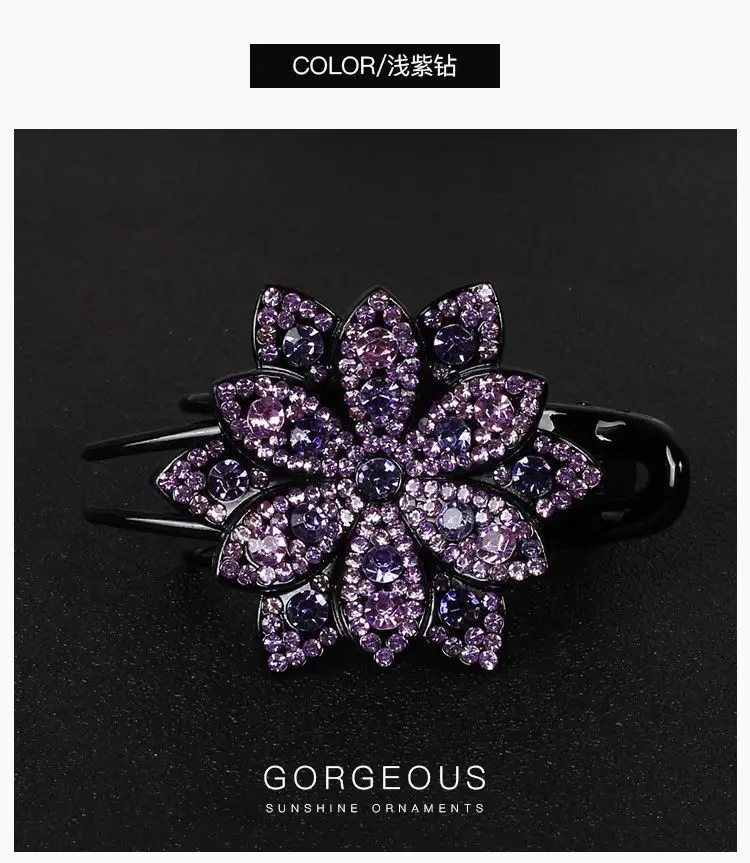 Gorgeous Rhinestone Hair Clip with Crossbody Back Design — feature 7